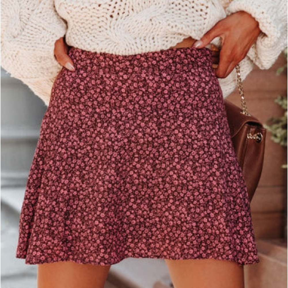 VICI All Shook Up Floral Mini Skort